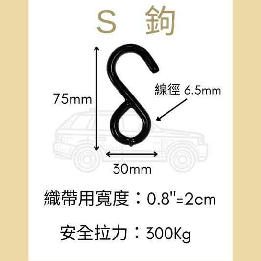 0.8"=2cm S鉤