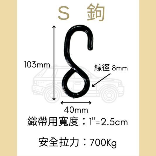 1"=2.5cm S鉤