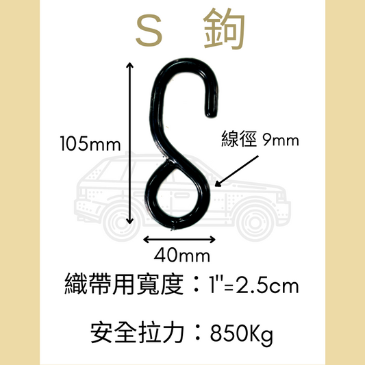 1"=2.5cm S鉤