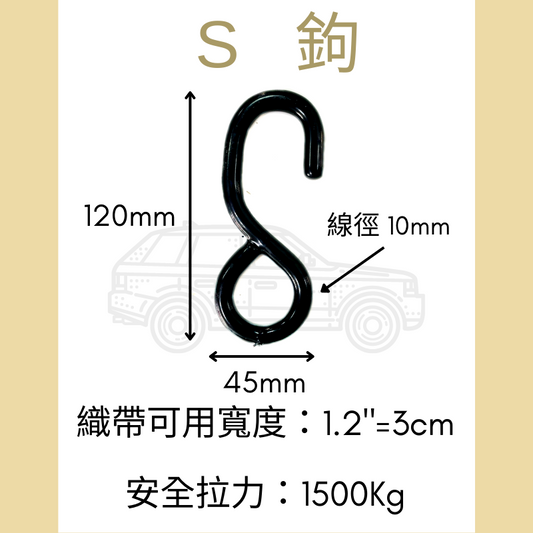 1.2"=3cm S鉤